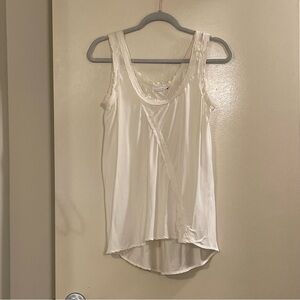 ELAINE KIM Silk Tank Top in White